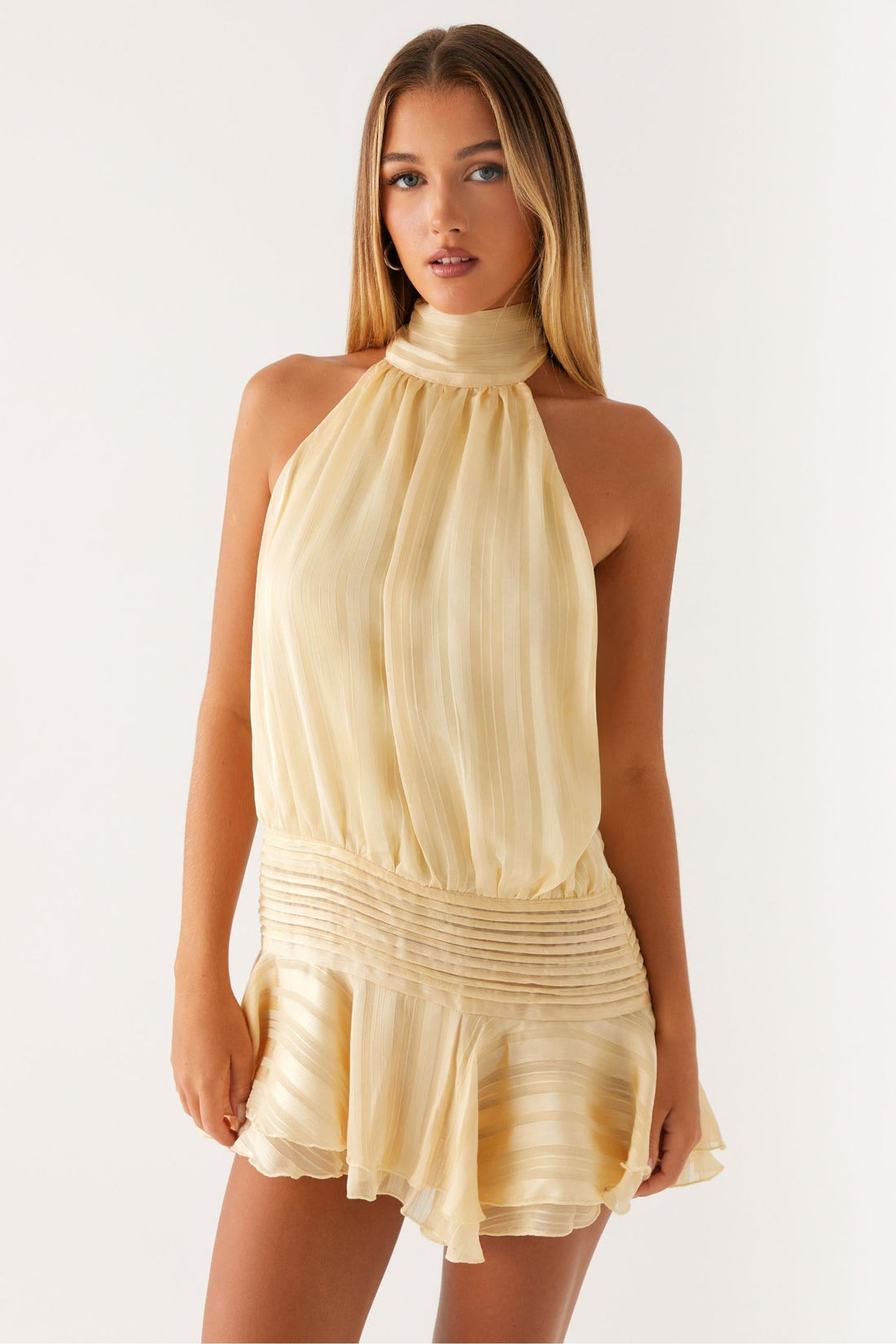Velorage Seven Sari Drapeli Mini Elbise | Sari-S | Sari-M | Sari-L