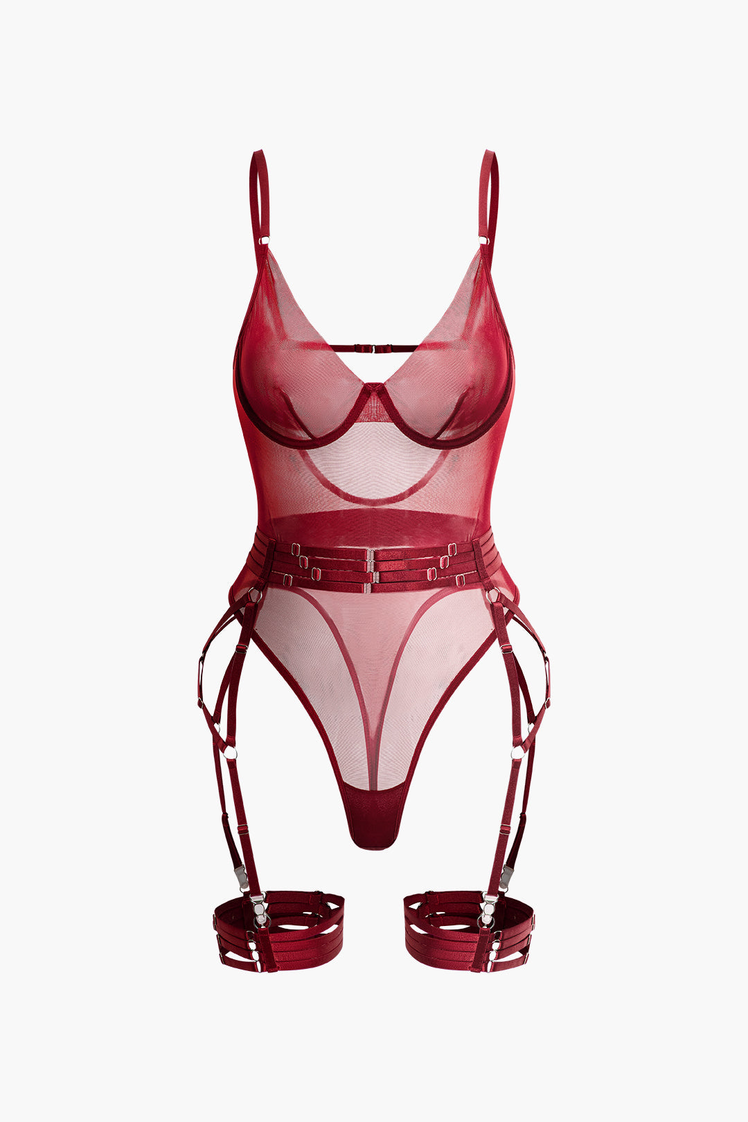 Velorage Jermani File Bodysuit Takimi | 13961-DG1739525662-red-S | 13961-DG1739525662-red-M | 13961-DG1739525662-red-L