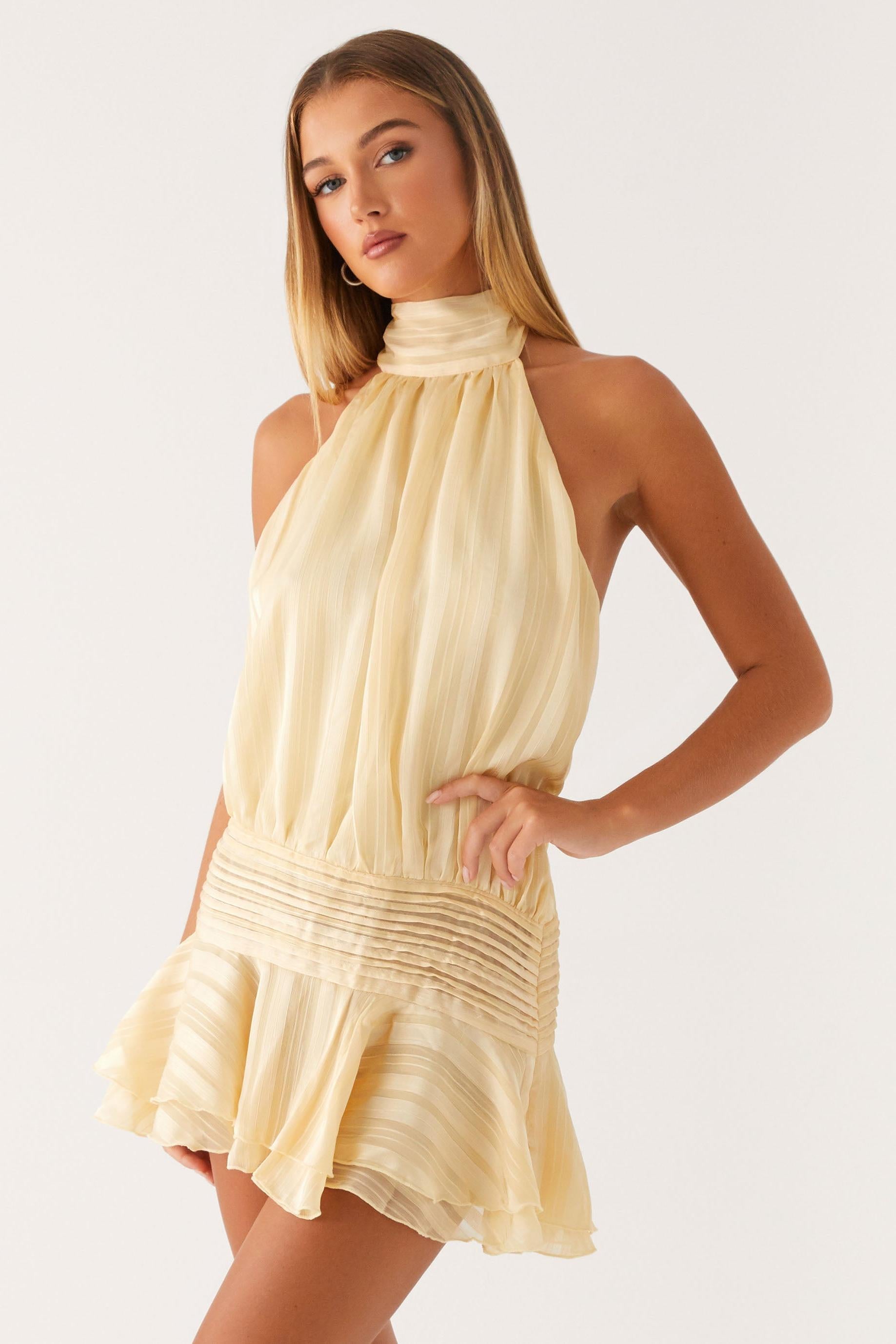 Velorage Seven Sari Drapeli Mini Elbise | Sari-S | Sari-M | Sari-L