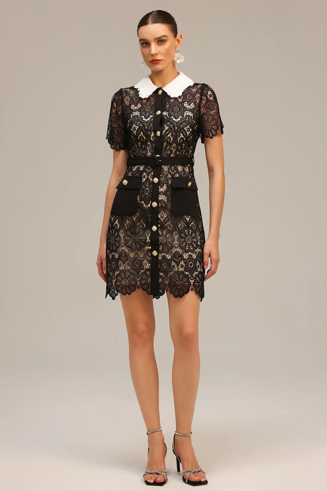 Camille Lace Mini Dress | S-Siyah | M-Siyah | L-Siyah