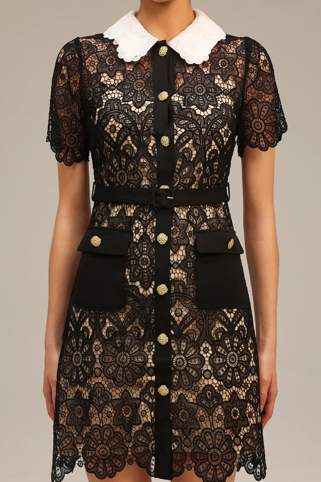 Camille Lace Mini Dress | S-Siyah | M-Siyah | L-Siyah