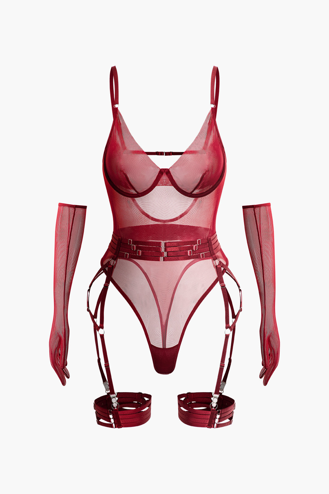 Velorage Jermani File Bodysuit Takimi | 13961-DG1739525662-red-S | 13961-DG1739525662-red-M | 13961-DG1739525662-red-L
