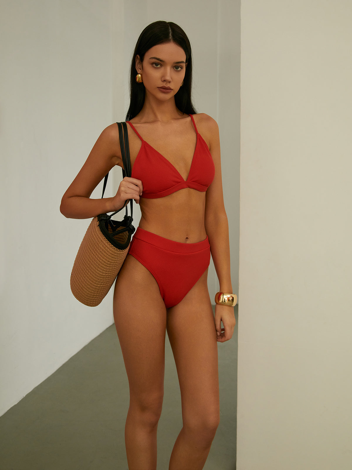 Ida Nervurlu Bandeau Bikini Takimi | 16400#Bikini-Takm-red-S | 16400#Bikini-Takm-red-M | 16400#Bikini-Takm-red-L | 16400#Bikini-Takm-red-XL