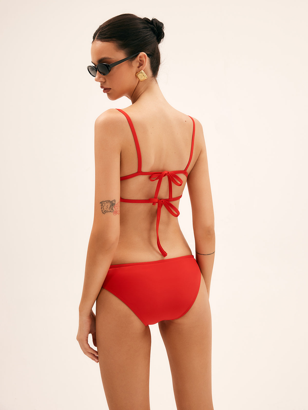 Memphis Halter Bagcikli Bikini Seti | 16400#Lace-Bikini-Set-red-XS | 16400#Lace-Bikini-Set-red-S | 16400#Lace-Bikini-Set-red-M