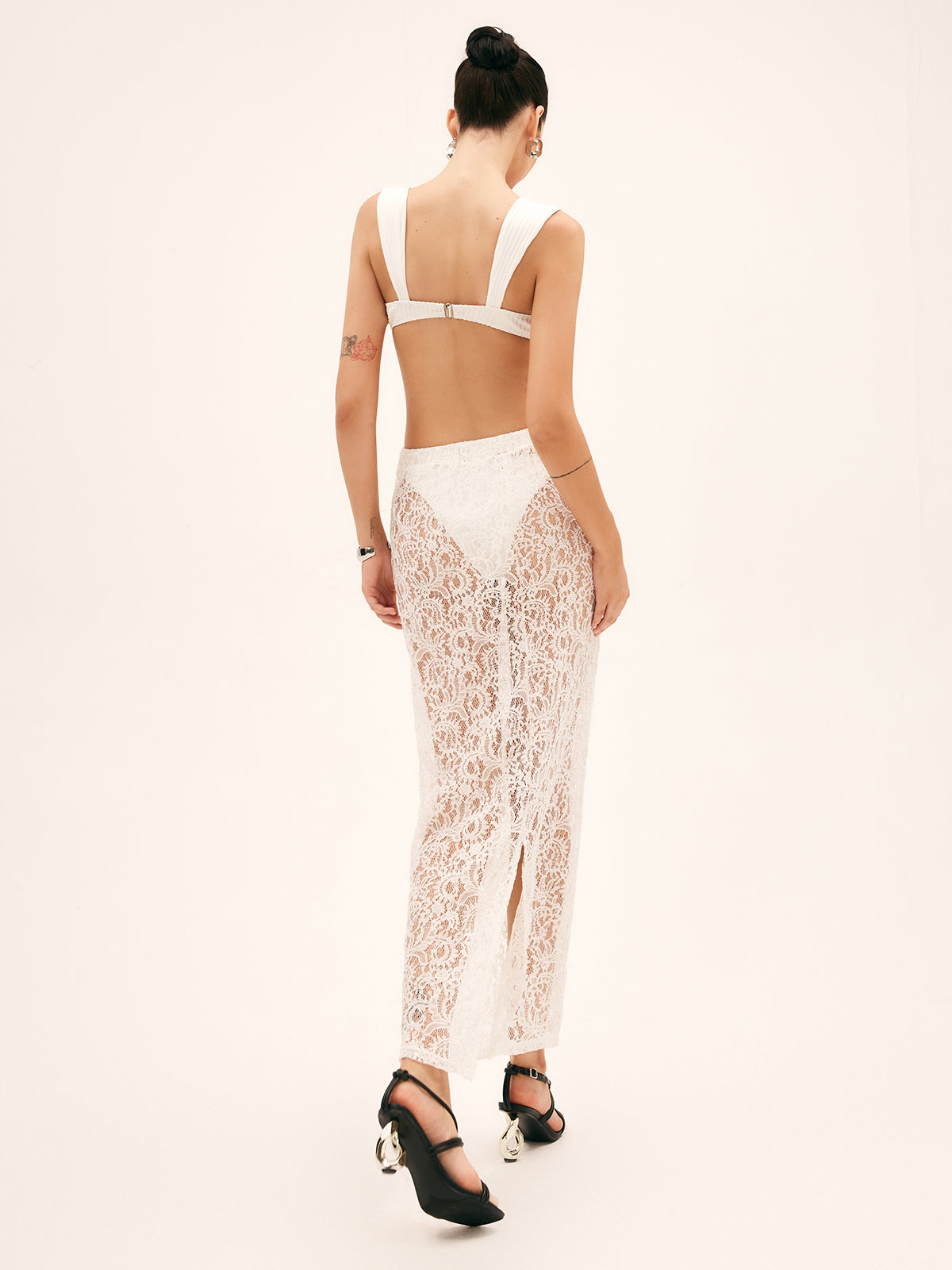 Tiffany Seffaf Dantel Kimono | 16400#Transparent-Lace-Veil-white-XS | 16400#Transparent-Lace-Veil-white-S | 16400#Transparent-Lace-Veil-white-M | 16400#Transparent-Lace-Veil-white-L