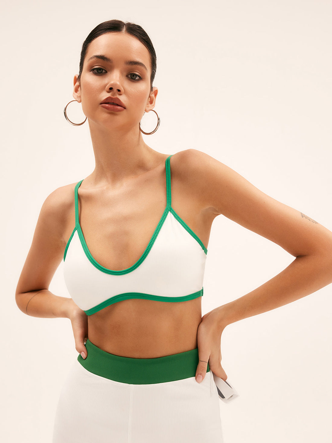 Mariely Kontrast Halter Bikini Ustu | Yesil-Xs | Yesil-S | Yesil-M | Yesil-L
