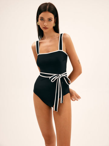 Melanie Kontrast Kusakli Mayo | 16400#Triangle-One-piece-Swimsuit-black-S | 16400#Triangle-One-piece-Swimsuit-black-M | 16400#Triangle-One-piece-Swimsuit-black-L