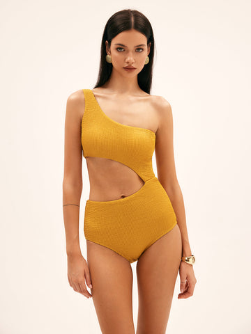 Kalyn Asimetrik Kesik Mayo | 16400#Teenage-Swimwear-yellow-S | 16400#Teenage-Swimwear-yellow-M | 16400#Teenage-Swimwear-yellow-L
