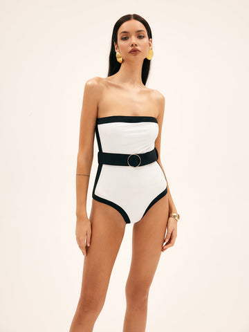Jacqueline Kontrast Baglamali Tek Parca Mayo | 16400#Hot-spring-resort-swimsuit-white-S | 16400#Hot-spring-resort-swimsuit-white-M | 16400#Hot-spring-resort-swimsuit-white-L | 16400#Hot-spring-resort-swimsuit-white-XL