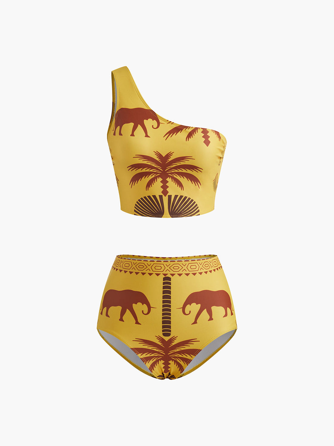 Mushka Sari Tek Omuz Bikini Takimi | 16400#Shoulder-Bikini-Set-yellow-S | 16400#Shoulder-Bikini-Set-yellow-M | 16400#Shoulder-Bikini-Set-yellow-L | 16400#Shoulder-Bikini-Set-yellow-XL