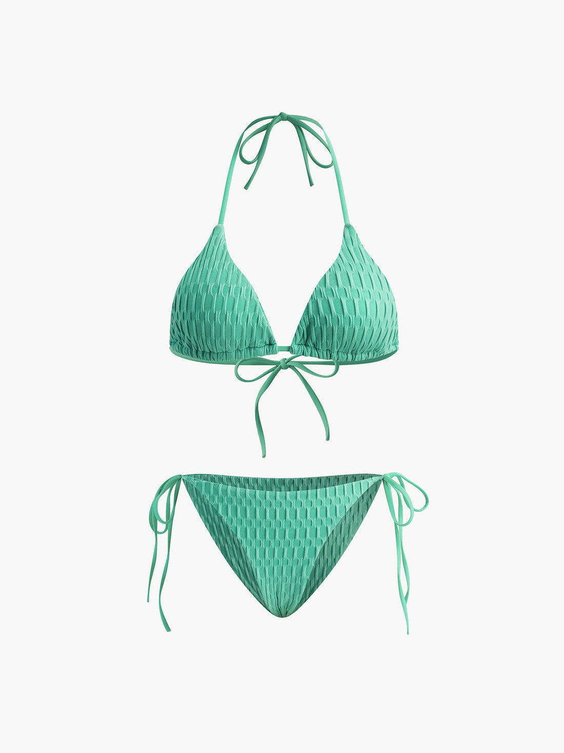 Tracy Halter Dugumlu Bikini Takimi | 16400#Knotted-Bikini-Set-green-S | 16400#Knotted-Bikini-Set-green-M | 16400#Knotted-Bikini-Set-green-L