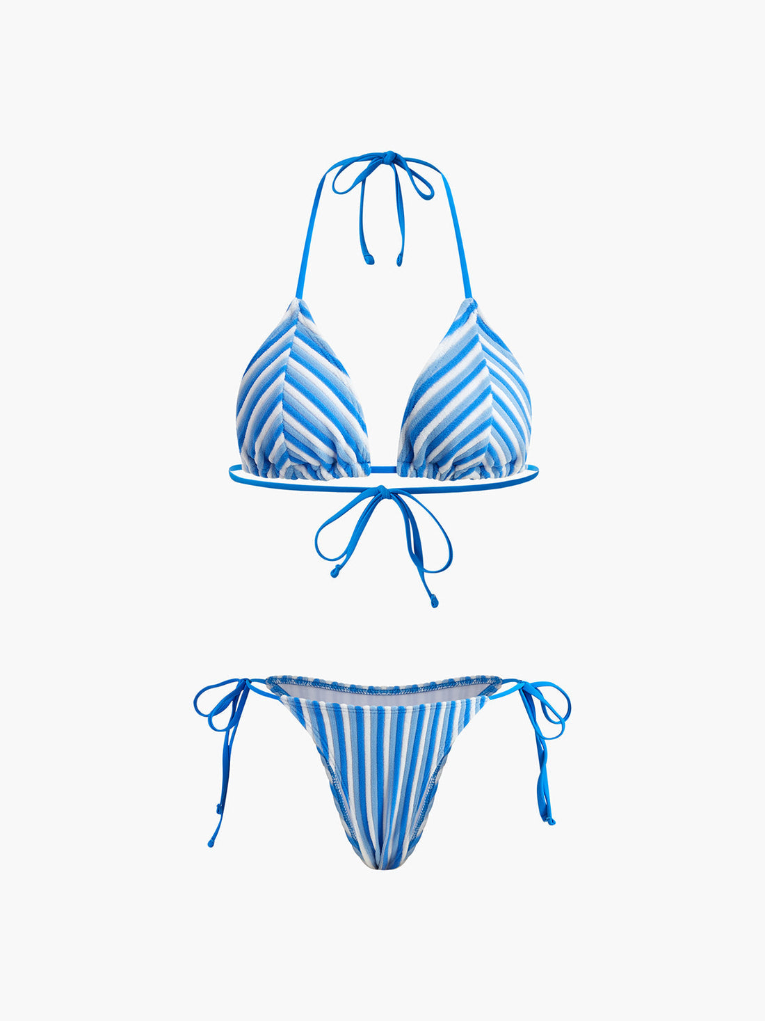 Chanel Mavi Cizgili Halter Bikini | OA240523013BEXS | OA240523013BES | OA240523013BEM | OA240523013BEL