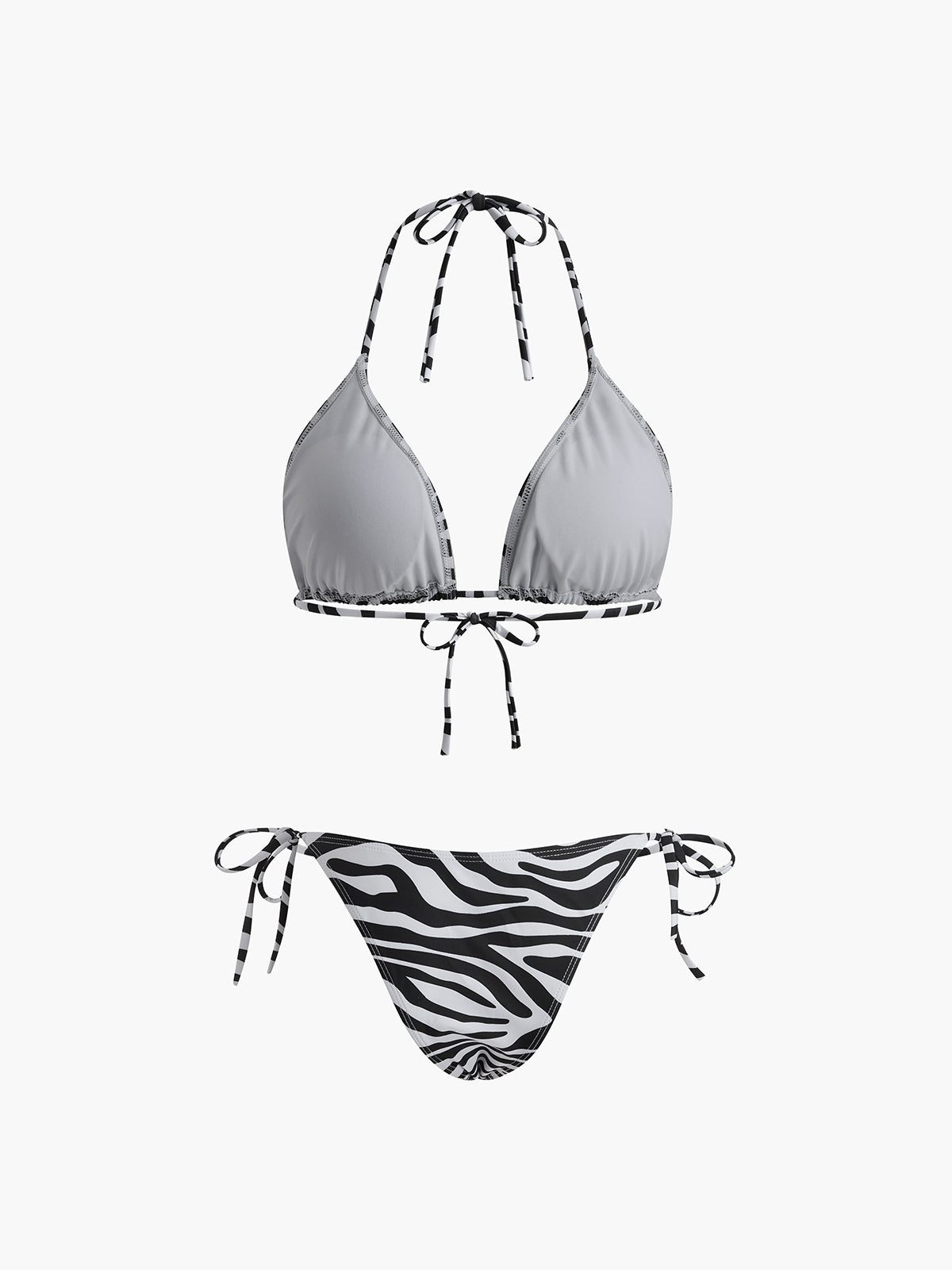 Cloe Zebra Cizgili Bikini Takimi | 16400#Three-point bikini-1pcs-black-white-XS | 16400#Three-point bikini-1pcs-black-white-S | 16400#Three-point bikini-1pcs-black-white-M | 16400#Three-point bikini-1pcs-black-white-L | 16400#Three-point bikini-1pcs-black-white-XL