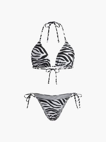 Cloe Zebra Cizgili Bikini Takimi | 16400#Three-point bikini-1pcs-black-white-XS | 16400#Three-point bikini-1pcs-black-white-S | 16400#Three-point bikini-1pcs-black-white-M | 16400#Three-point bikini-1pcs-black-white-L | 16400#Three-point bikini-1pcs-black-white-XL