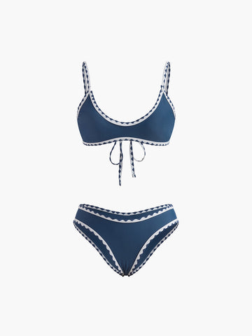 Darleth Kontrast Dugumlu Bikini Seti | 16400#Knotted-Bikini-Set-blue-S | 16400#Knotted-Bikini-Set-blue-M | 16400#Knotted-Bikini-Set-blue-L | 16400#Knotted-Bikini-Set-blue-XL