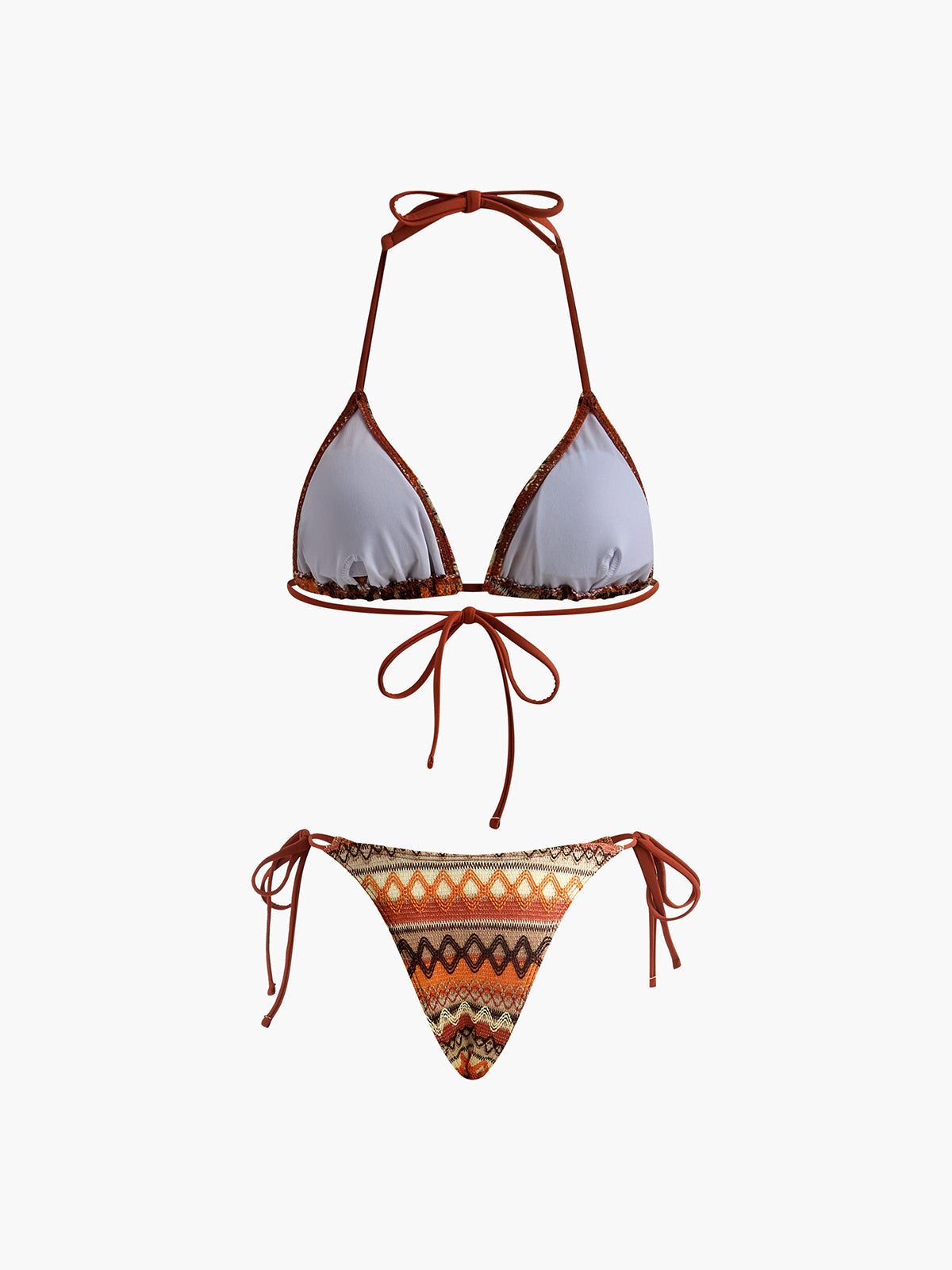 Najma Halter Orgu Bikini Takimi | 16400#Knitted-Bikini-Set-brown-XS | 16400#Knitted-Bikini-Set-brown-S | 16400#Knitted-Bikini-Set-brown-M | 16400#Knitted-Bikini-Set-brown-L