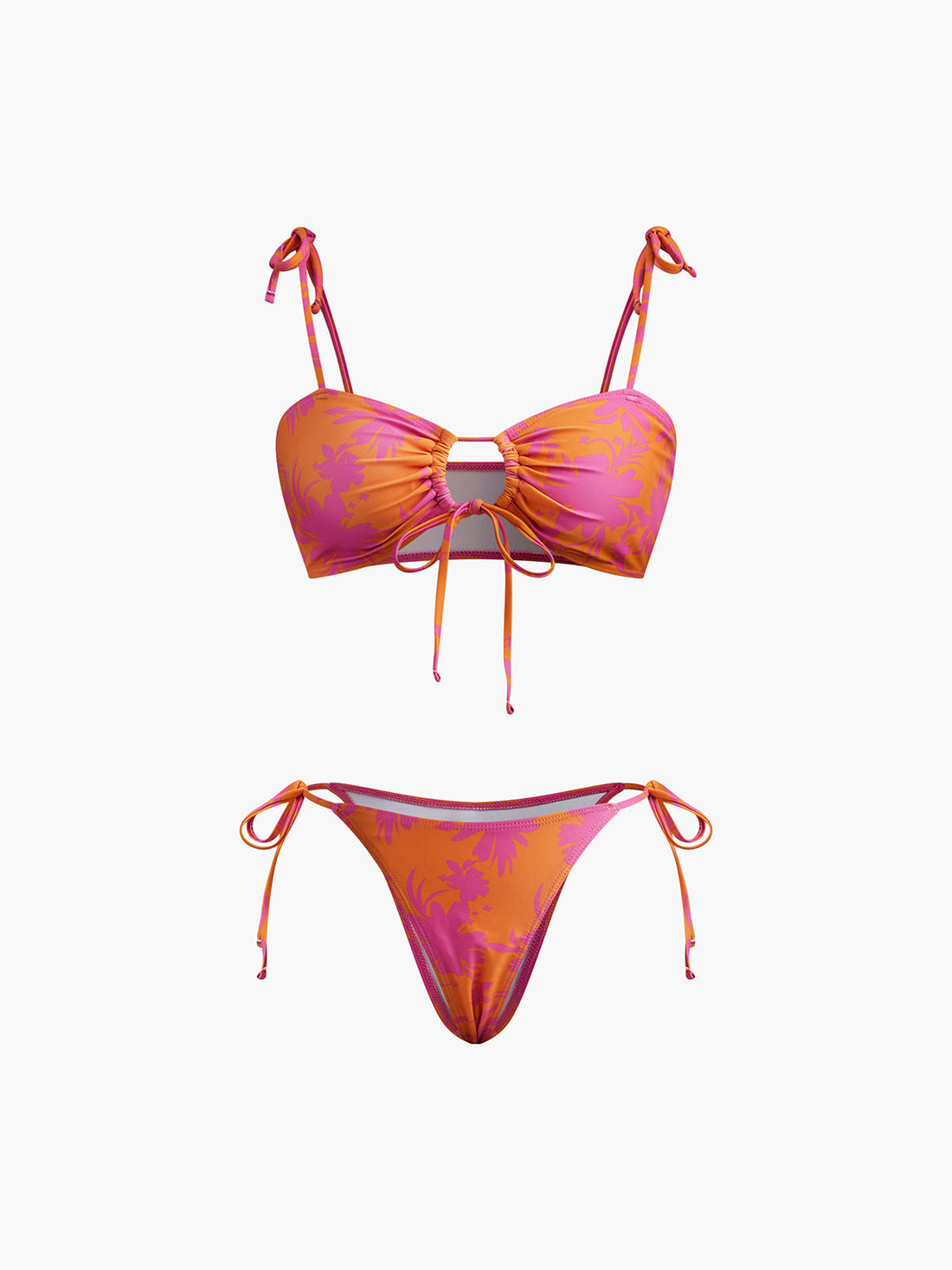 Cedar Turuncu Desenli Bikini Takimi | 16400#WZ1736329775-Orange-S | 16400#WZ1736329775-Orange-M | 16400#WZ1736329775-Orange-L