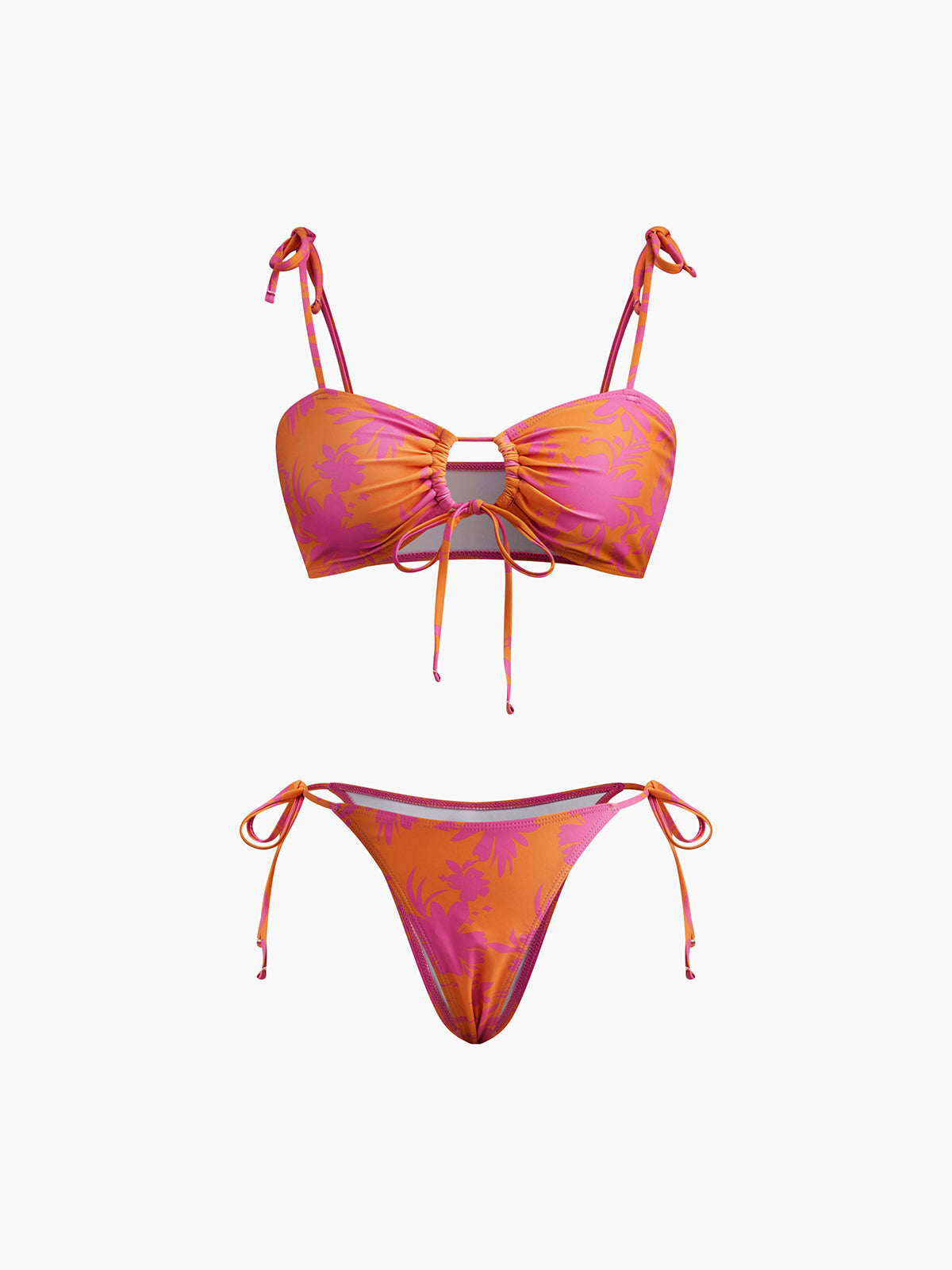 Cedar Turuncu Desenli Bikini Takimi | 16400#WZ1736329775-Orange-S | 16400#WZ1736329775-Orange-M | 16400#WZ1736329775-Orange-L