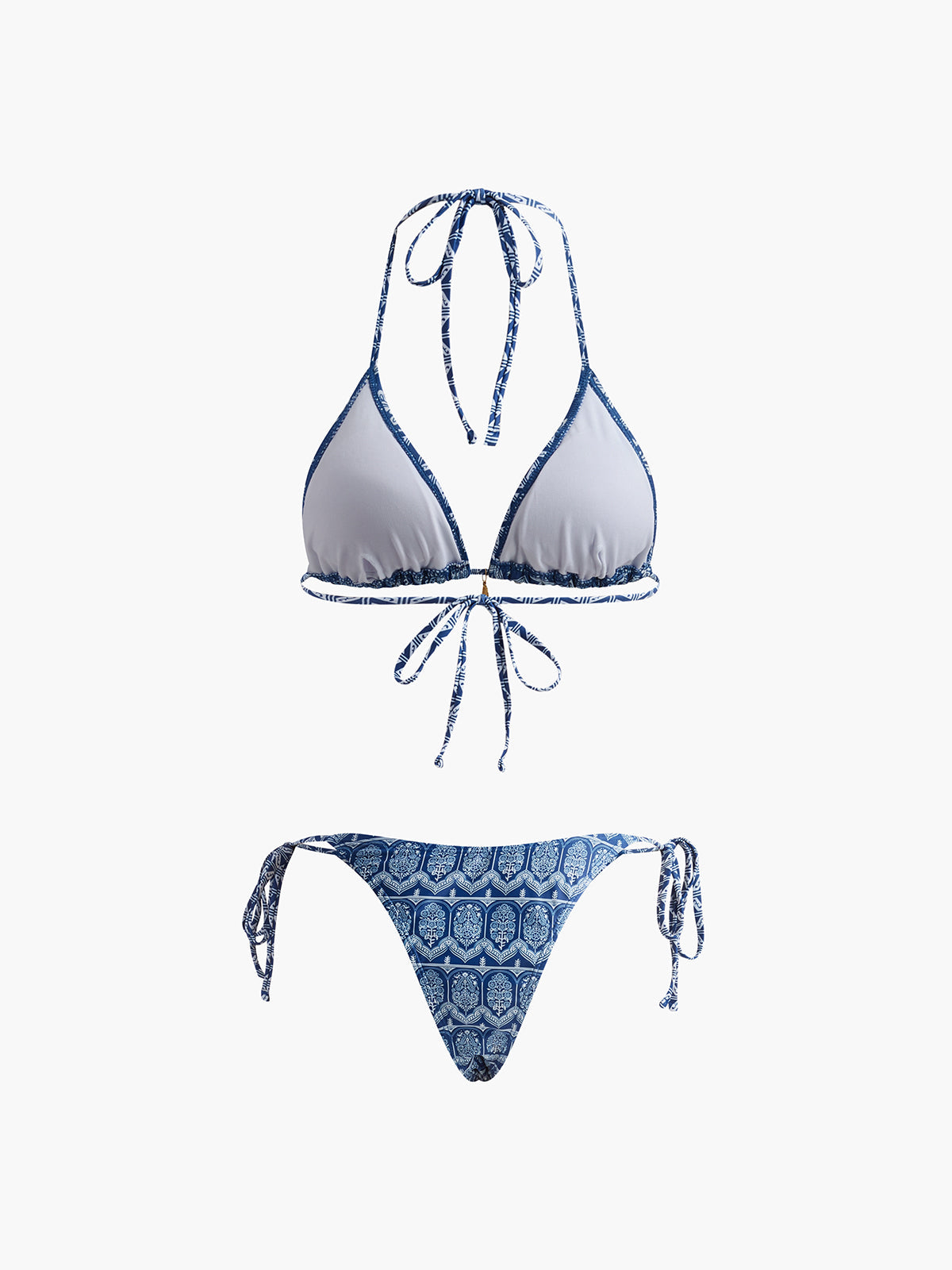 Oreoluwa Straplez Baskili Bikini Takimi | 16400#YV1733110155-blue-XS | 16400#YV1733110155-blue-S | 16400#YV1733110155-blue-M | 16400#YV1733110155-blue-L