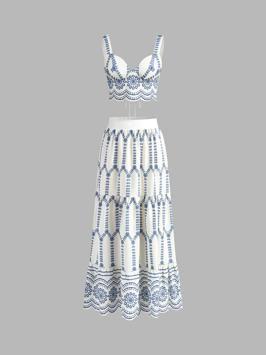 Velorage Avila Islemeli Etek Takim | 16400-Srtl-Etek-Takm-blue-white-XS | 16400-Srtl-Etek-Takm-blue-white-S | 16400-Srtl-Etek-Takm-blue-white-M | 16400-Srtl-Etek-Takm-blue-white-L | 16400-Srtl-Etek-Takm-blue-white-XL