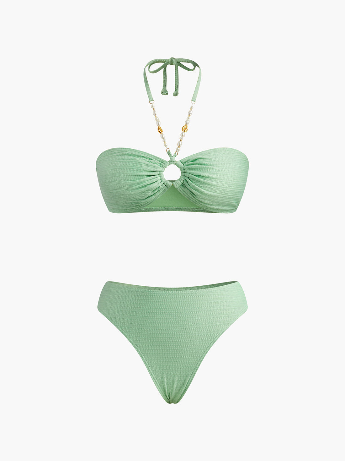 Laynee Halter O-Ring Bikini Takimi | 16400#O-Ring-Bikini-Takm-green-XS | 16400#O-Ring-Bikini-Takm-green-S | 16400#O-Ring-Bikini-Takm-green-M