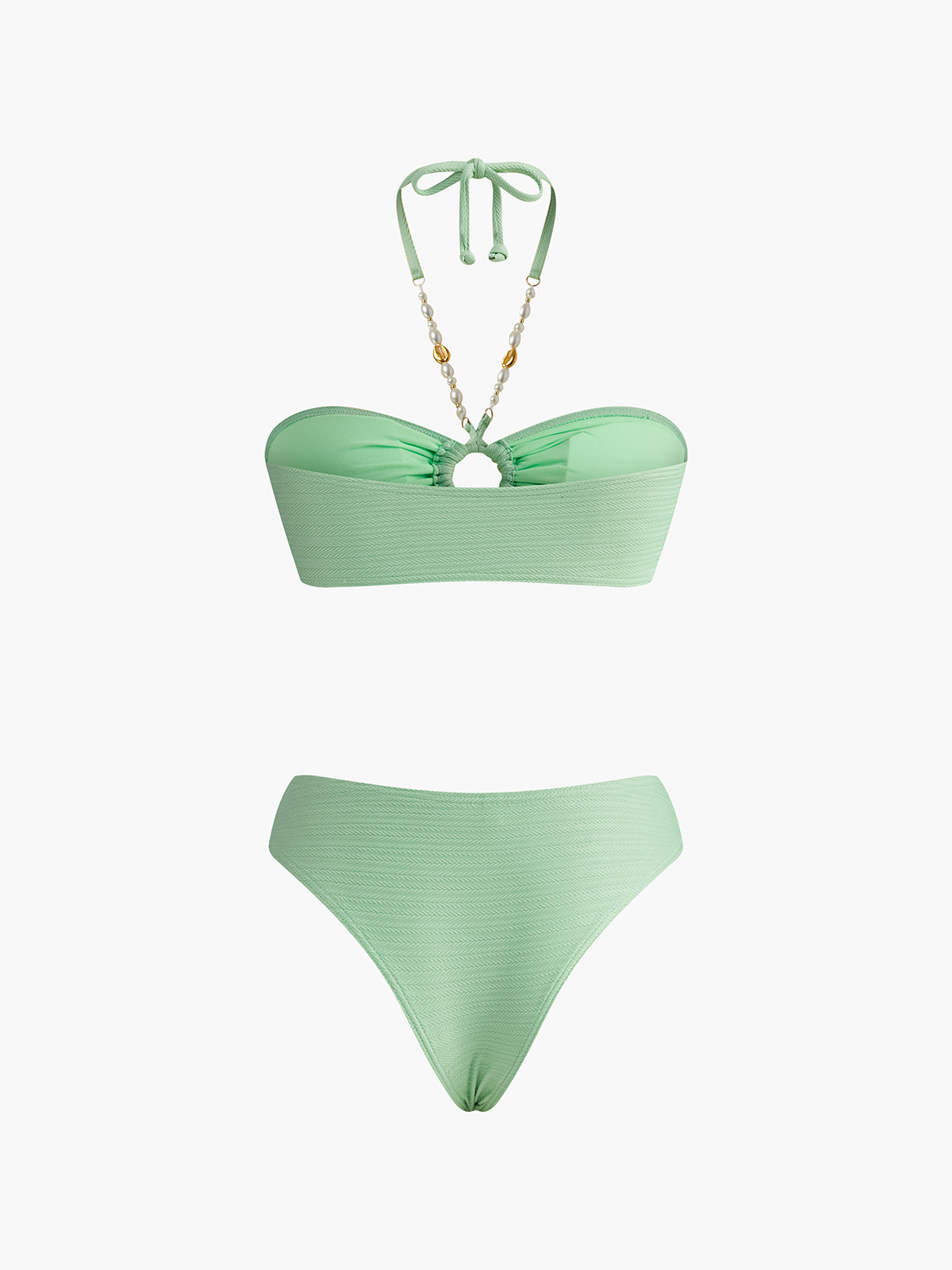 Laynee Halter O-Ring Bikini Takimi | 16400#O-Ring-Bikini-Takm-green-XS | 16400#O-Ring-Bikini-Takm-green-S | 16400#O-Ring-Bikini-Takm-green-M