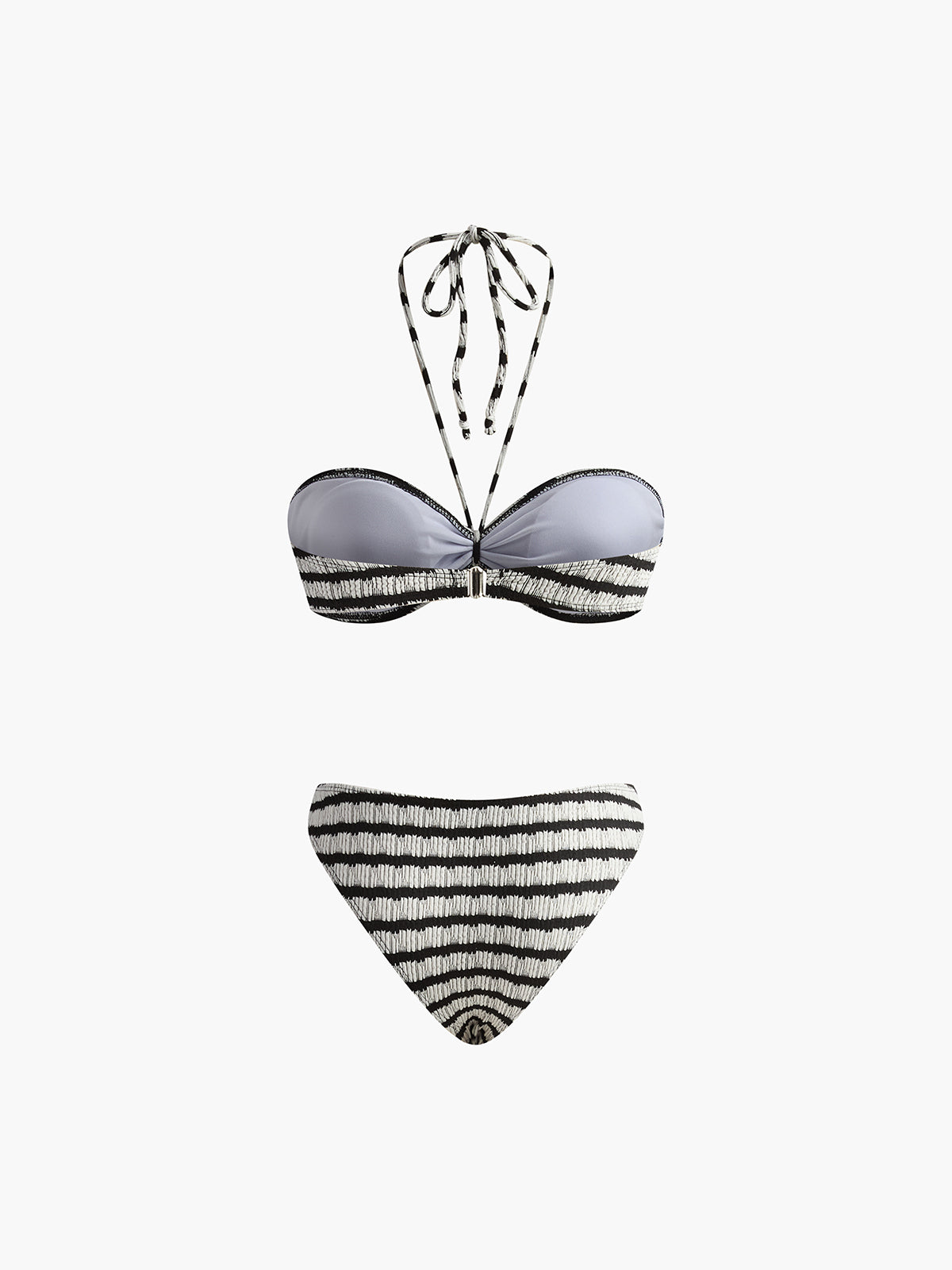 Emmarie Cizgili Halter Bikini Takimi | 16400#Pedli-Bikini-Takmlar-white-black-S | 16400#Pedli-Bikini-Takmlar-white-black-M | 16400#Pedli-Bikini-Takmlar-white-black-L