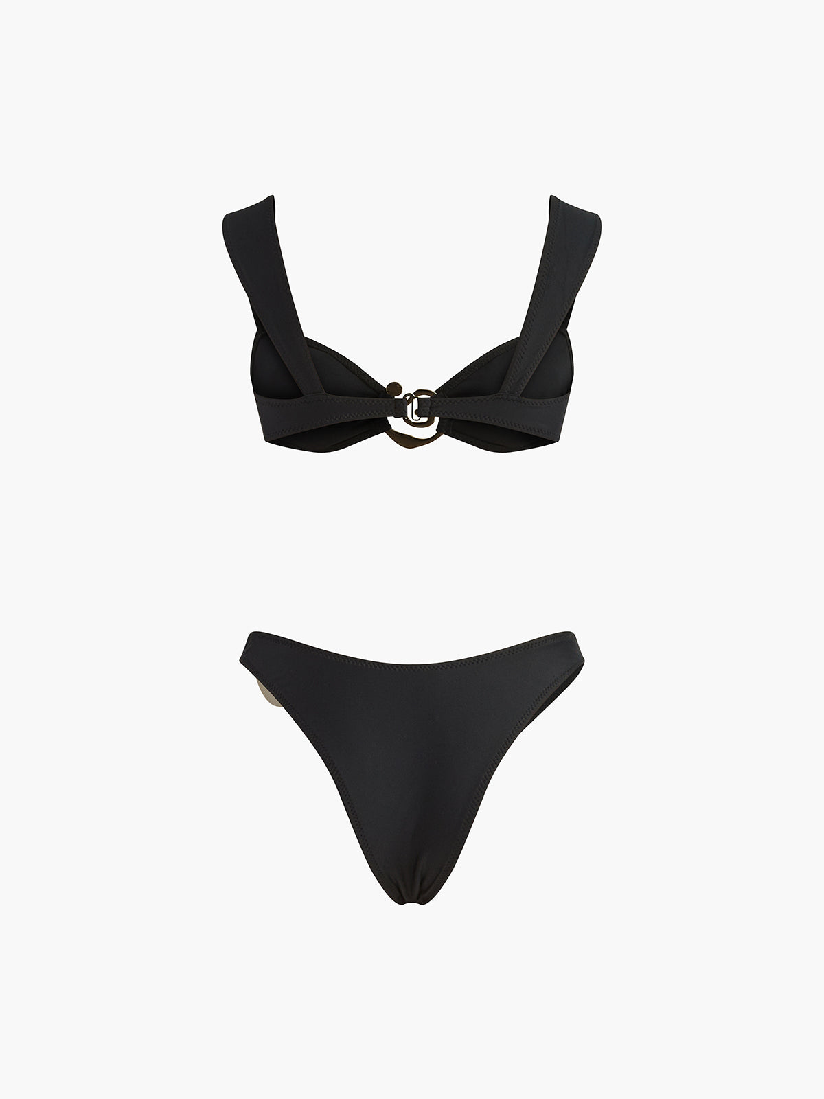 Samara Siyah Altin Spiral Bikini Takimi | 16400#CG1739843800-black-S | 16400#CG1739843800-black-M | 16400#CG1739843800-black-L