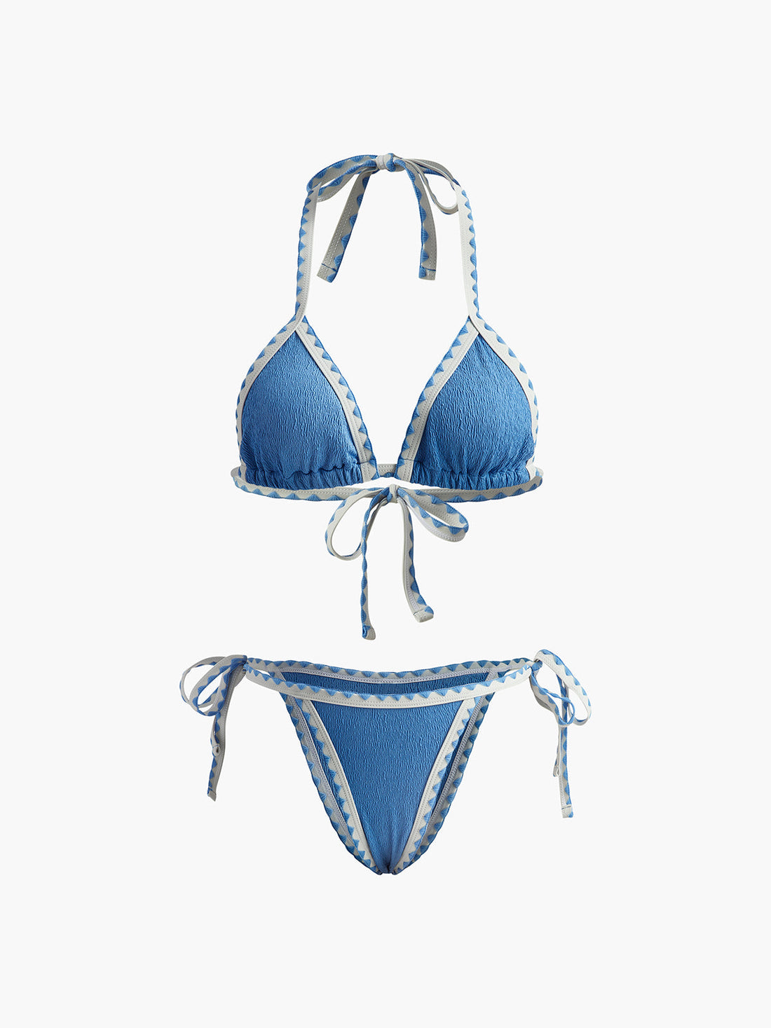 Mikenzie Kontrast Dugumlu Bikini Takimi | 16400#OW1736996054-blue-S | 16400#OW1736996054-blue-M | 16400#OW1736996054-blue-L