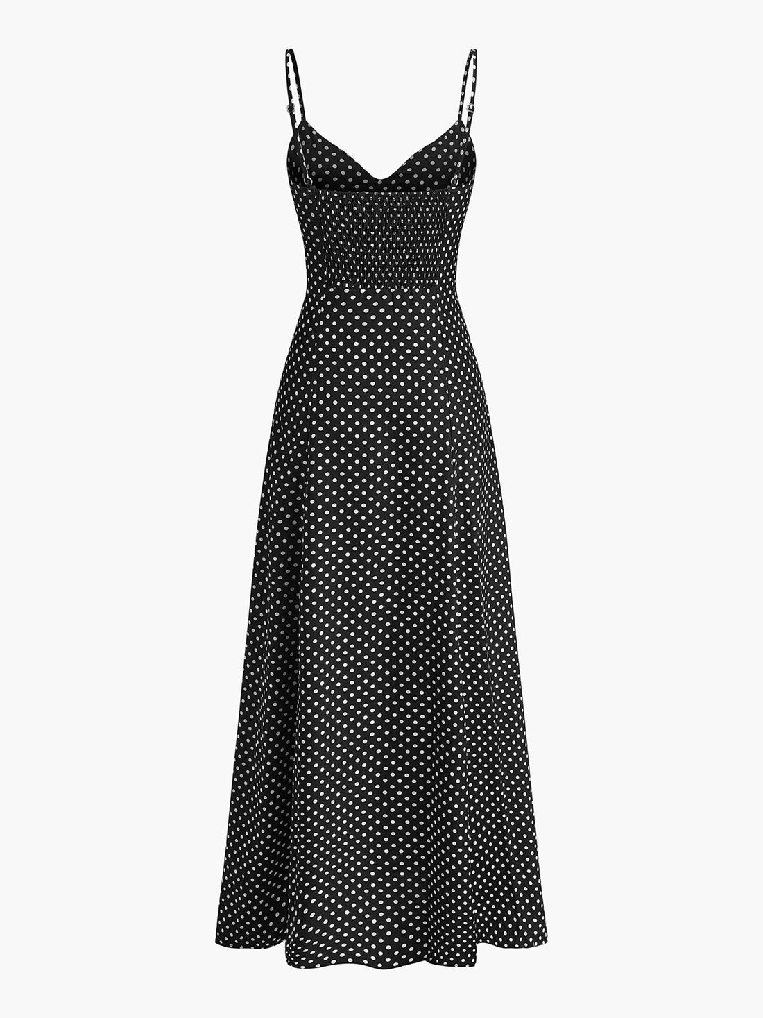 Velorage Faithlyn Puantiye Desenli Maxi Elbise | 16400-IU1728976579-black-S | 16400-IU1728976579-black-M | 16400-IU1728976579-black-L