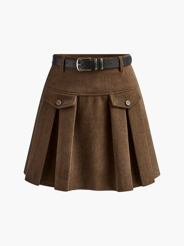 Velorage Jasmin Kordon Kemerli Mini Etek | 16400-LW1731484043-brown-XS | 16400-LW1731484043-brown-S | 16400-LW1731484043-brown-M | 16400-LW1731484043-brown-L | 16400-LW1731484043-brown-XL