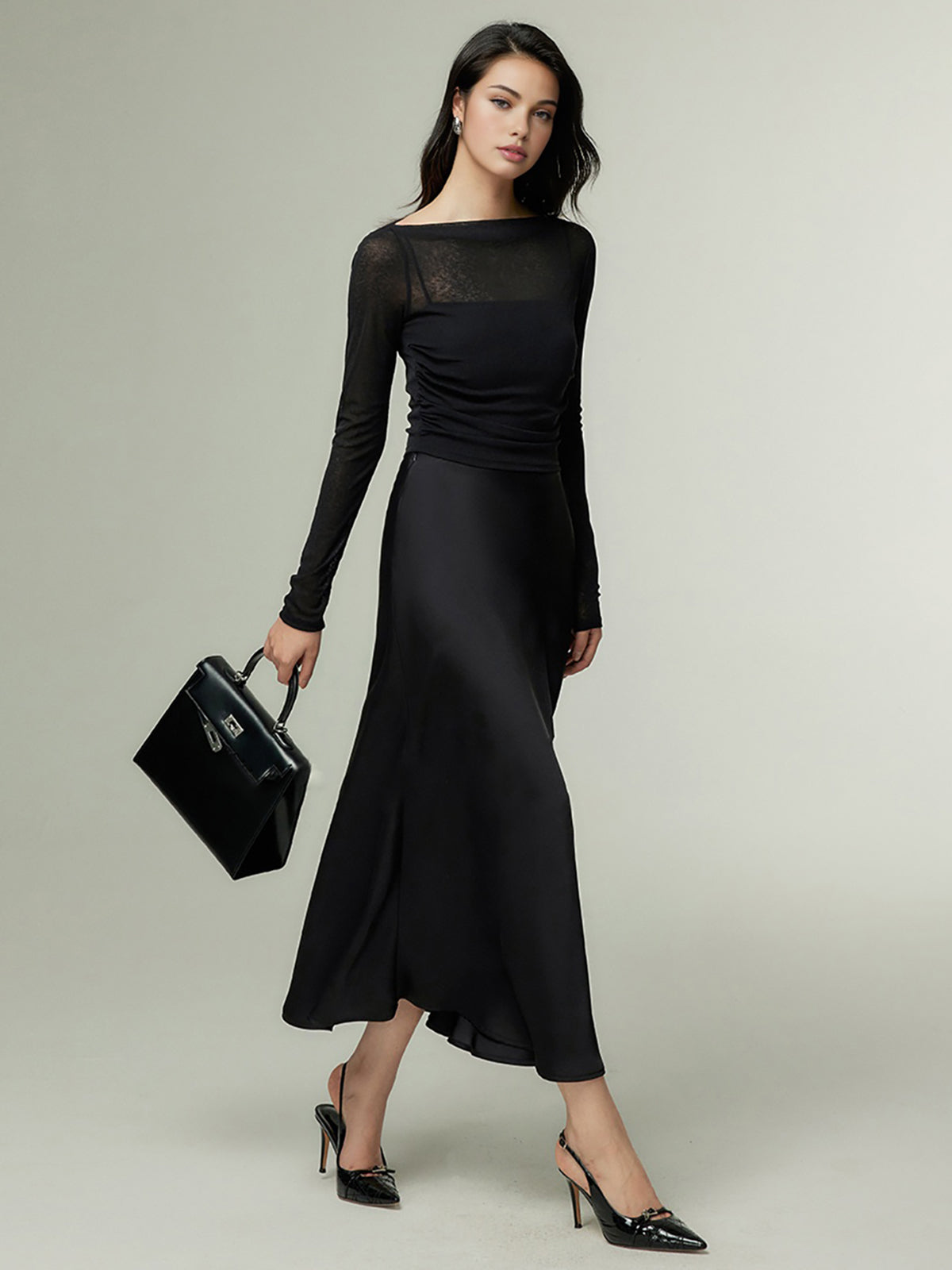 Velorage Harper Uzun Kollu Jarse Crop Top | 16400-OZ1730972935-black-XS | 16400-OZ1730972935-black-S | 16400-OZ1730972935-black-M | 16400-OZ1730972935-black-L | 16400-OZ1730972935-black-XL