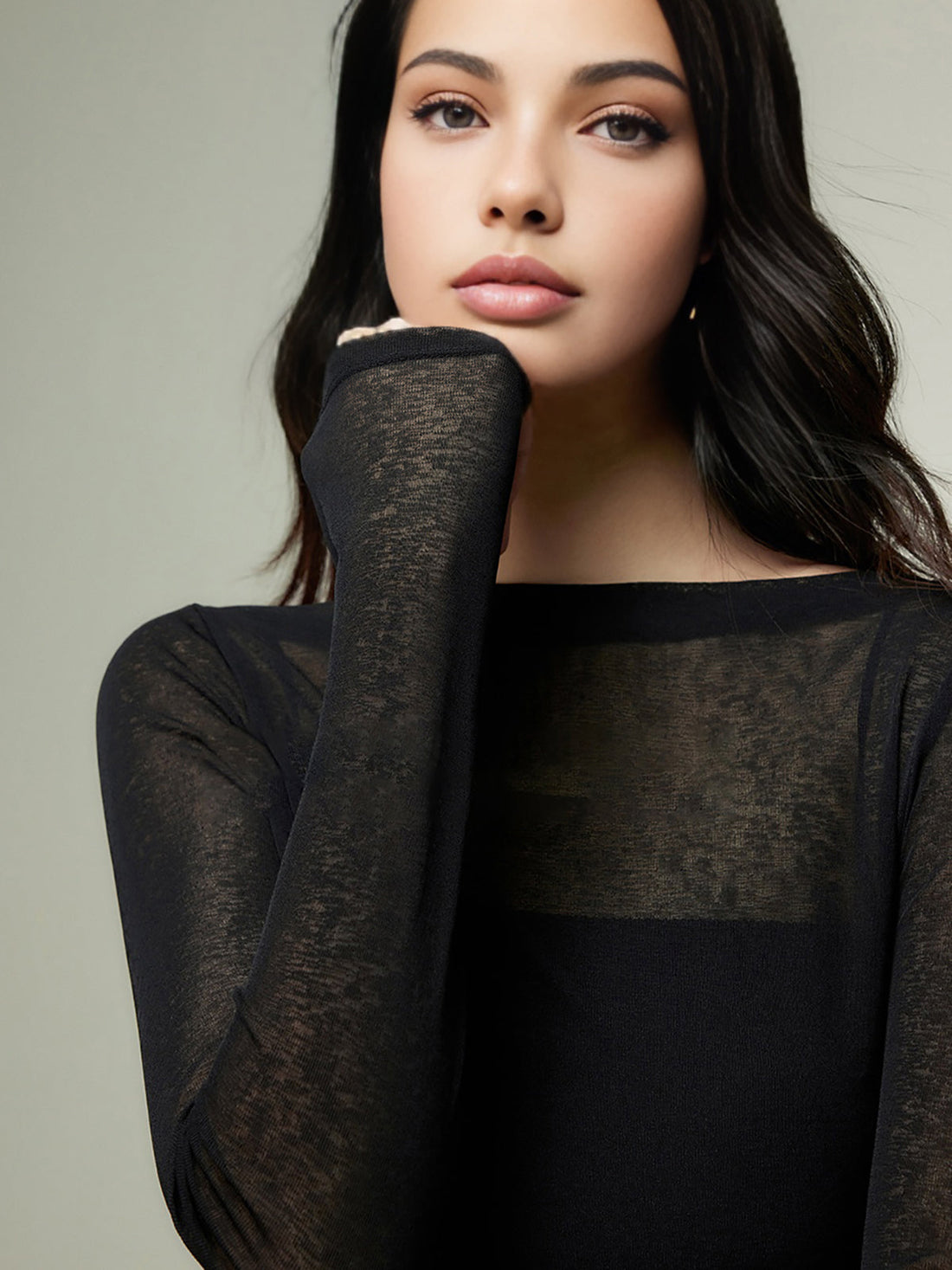Velorage Harper Uzun Kollu Jarse Crop Top | 16400-OZ1730972935-black-XS | 16400-OZ1730972935-black-S | 16400-OZ1730972935-black-M | 16400-OZ1730972935-black-L | 16400-OZ1730972935-black-XL