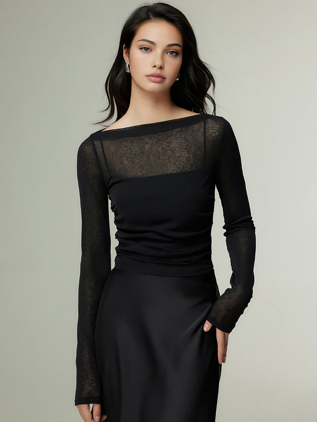 Velorage Harper Uzun Kollu Jarse Crop Top | 16400-OZ1730972935-black-XS | 16400-OZ1730972935-black-S | 16400-OZ1730972935-black-M | 16400-OZ1730972935-black-L | 16400-OZ1730972935-black-XL