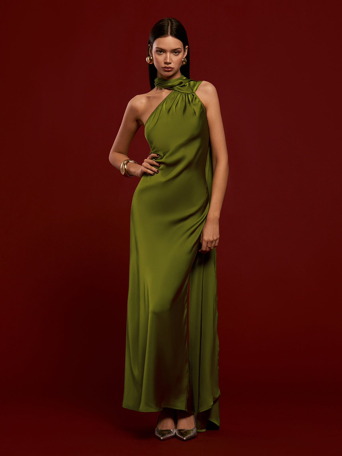 Velorage Emmarae Asimetrik Saten Maxi Elbise | 16400-GN1735787651-green-XS | 16400-GN1735787651-green-S | 16400-GN1735787651-green-M | 16400-GN1735787651-green-L | 16400-GN1735787651-green-XL