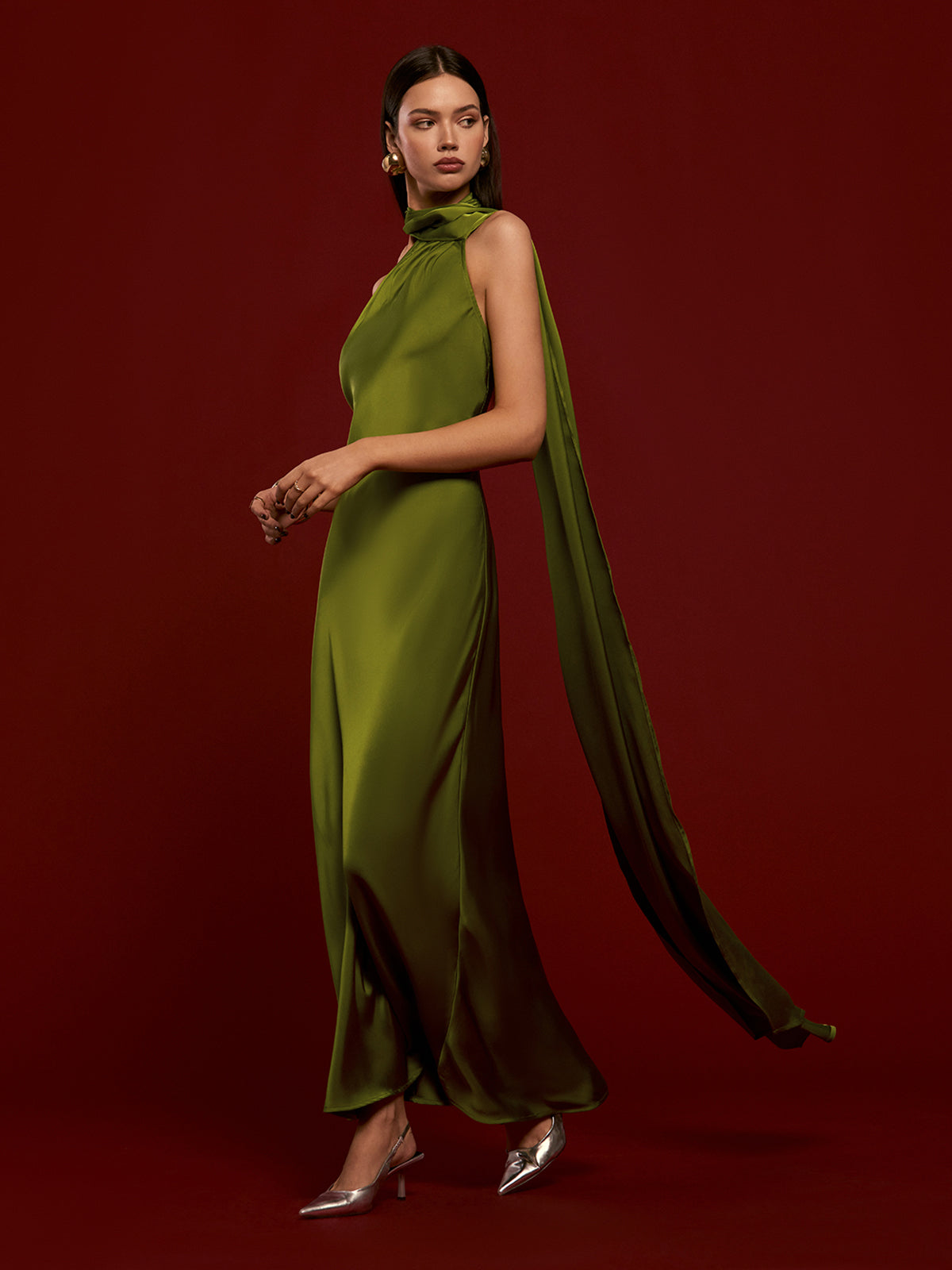 Velorage Emmarae Asimetrik Saten Maxi Elbise | 16400-GN1735787651-green-XS | 16400-GN1735787651-green-S | 16400-GN1735787651-green-M | 16400-GN1735787651-green-L | 16400-GN1735787651-green-XL