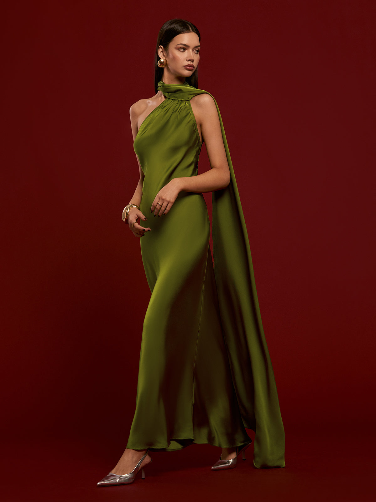 Velorage Emmarae Asimetrik Saten Maxi Elbise | 16400-GN1735787651-green-XS | 16400-GN1735787651-green-S | 16400-GN1735787651-green-M | 16400-GN1735787651-green-L | 16400-GN1735787651-green-XL