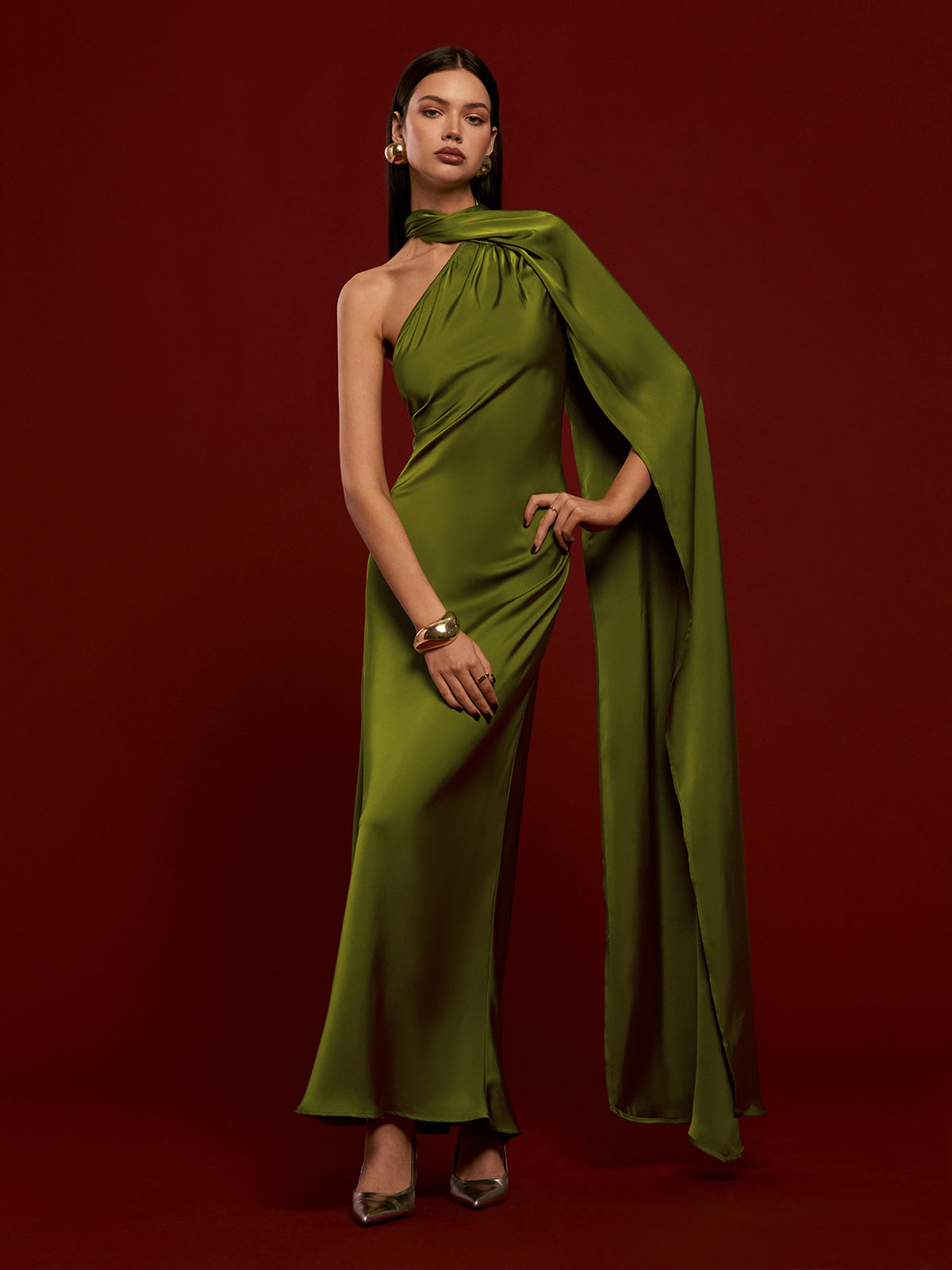 Velorage Emmarae Asimetrik Saten Maxi Elbise | 16400-GN1735787651-green-XS | 16400-GN1735787651-green-S | 16400-GN1735787651-green-M | 16400-GN1735787651-green-L | 16400-GN1735787651-green-XL