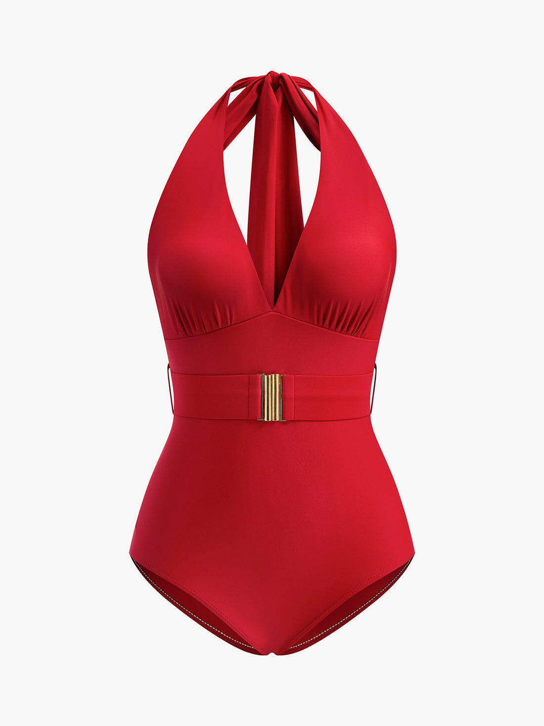 Ara Halter Belted Swimsuit | 16400#JY1749450543-red-S | 16400#JY1749450543-red-M | 16400#JY1749450543-red-L