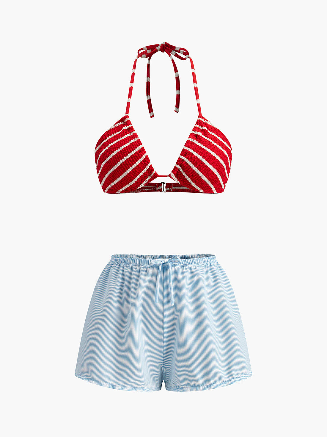 Nimrat Cizgili Bikini Sort Takimi | 16400#IA1751527994-red-XS | 16400#IA1751527994-red-S | 16400#IA1751527994-red-M