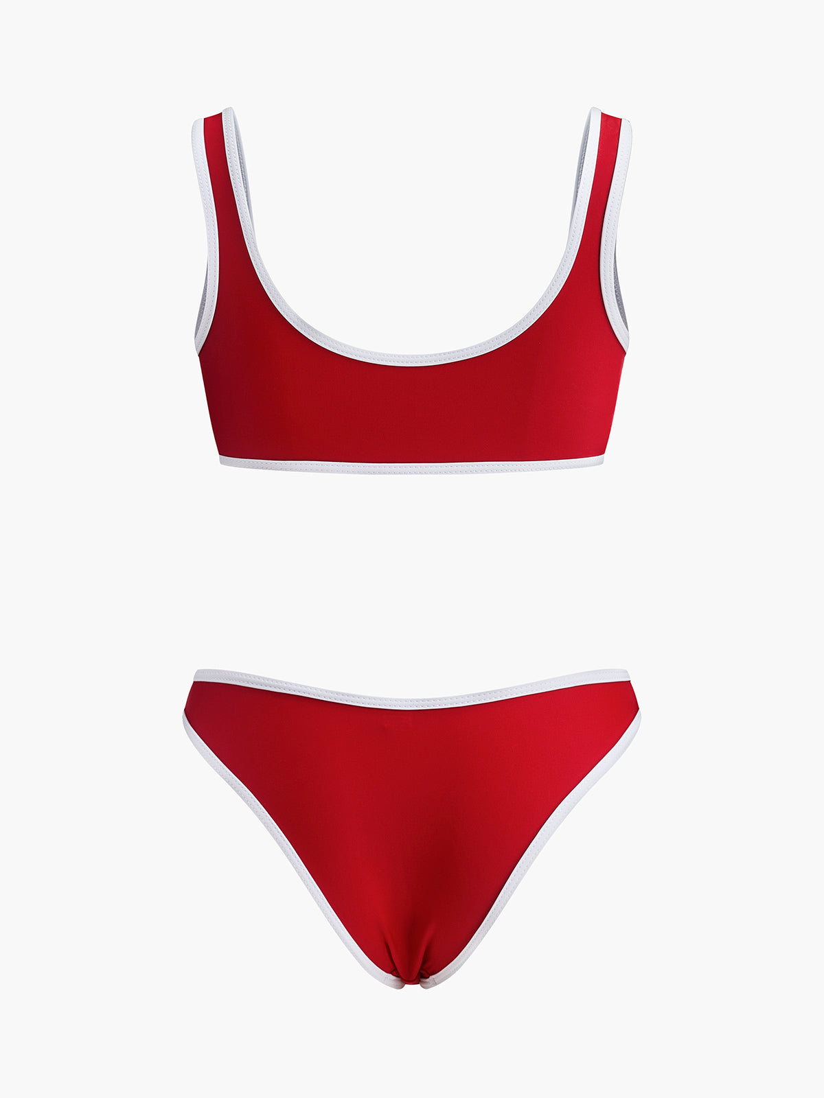Patricia Kontrast Dikisli V Yaka Bikini | OA241205067RDXS | OA241205067RDS | OA241205067RDM