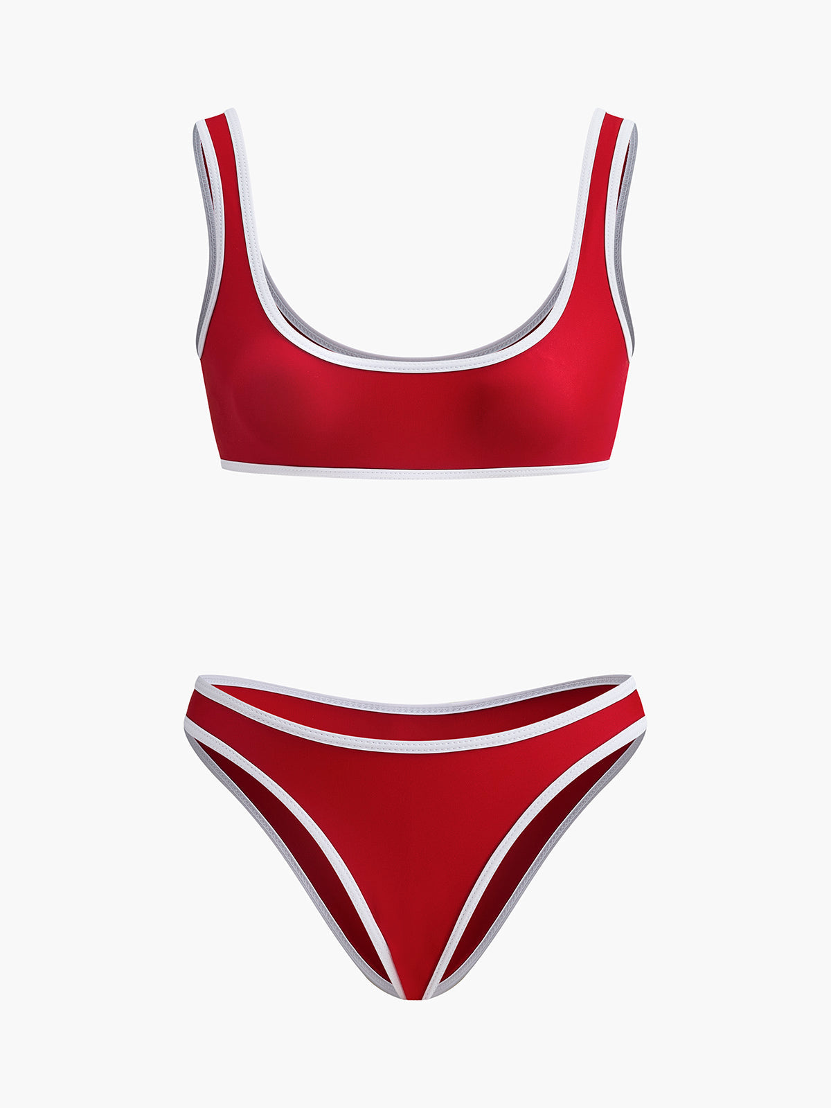 Patricia Kontrast Dikisli V Yaka Bikini | OA241205067RDXS | OA241205067RDS | OA241205067RDM