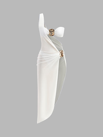 Aishah Altin Detayli Mayo | 16400#WF1740380875-white-S | 16400#WF1740380875-white-M | 16400#WF1740380875-white-L