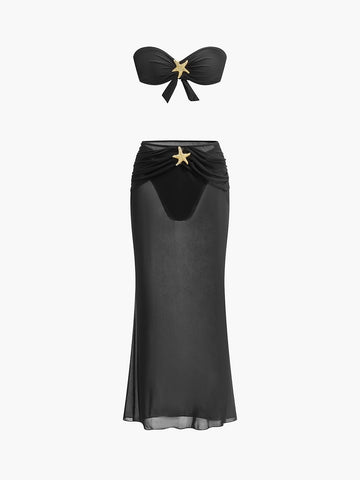 Cora Deniz Yildizi Etek Seti | 16400#JK1744615032-black-XS | 16400#JK1744615032-black-S | 16400#JK1744615032-black-M
