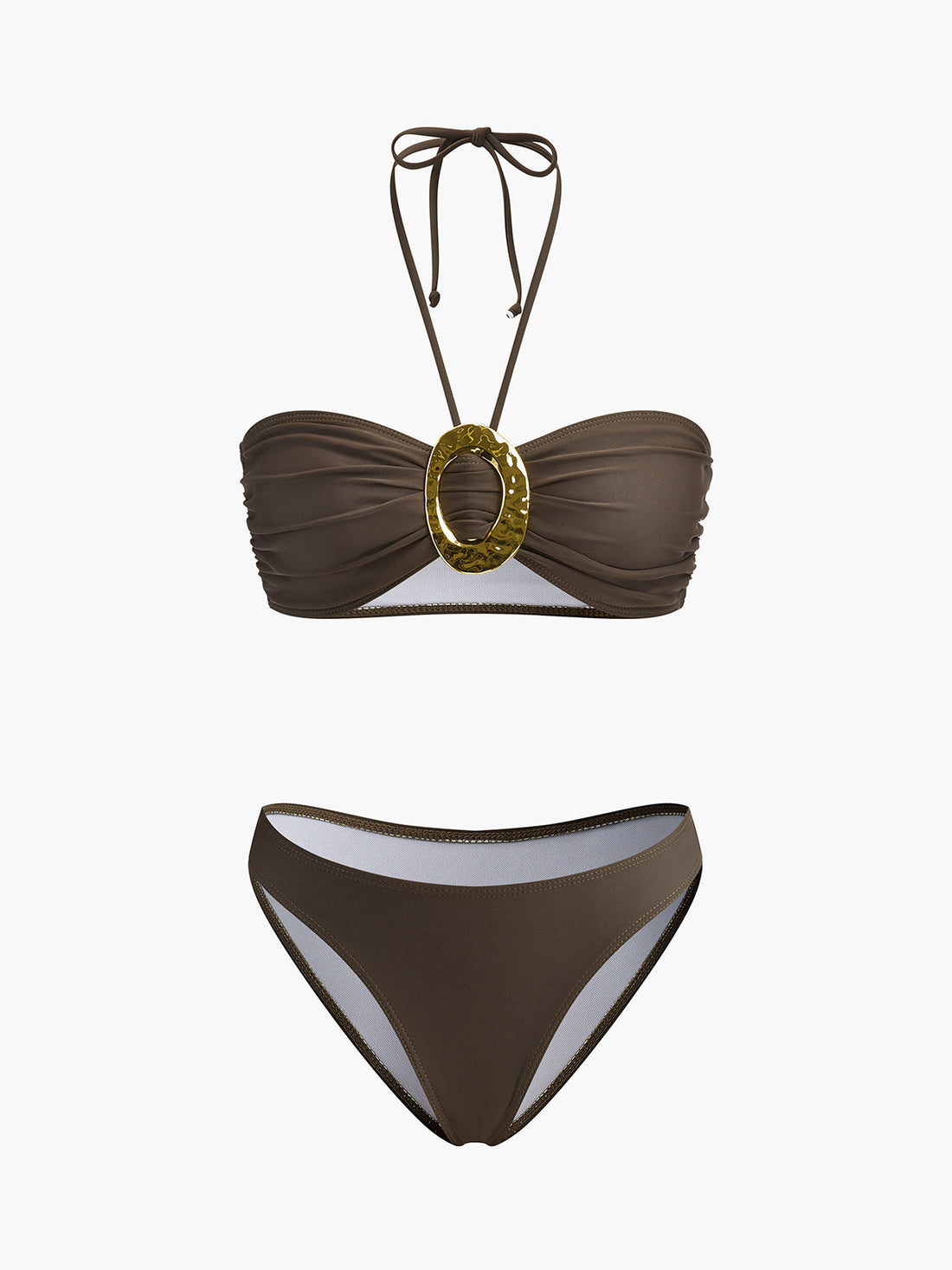 Dailyn Oval Halkali Bikini Etek Takimi | 16400#VY1741934944-Kahverengi-S | 16400#VY1741934944-Kahverengi-M | 16400#VY1741934944-Kahverengi-L | 16400#VY1741934944-Kahverengi-XL