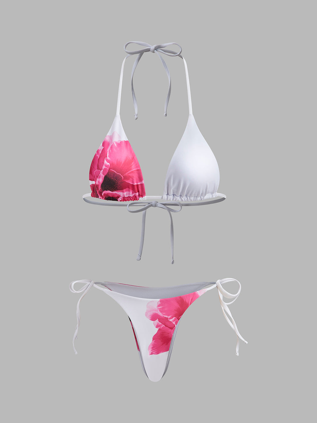 Marci Cicekli Bikini ve Pareo Seti | 16400#BS1742195500-white-S | 16400#BS1742195500-white-M | 16400#BS1742195500-white-L