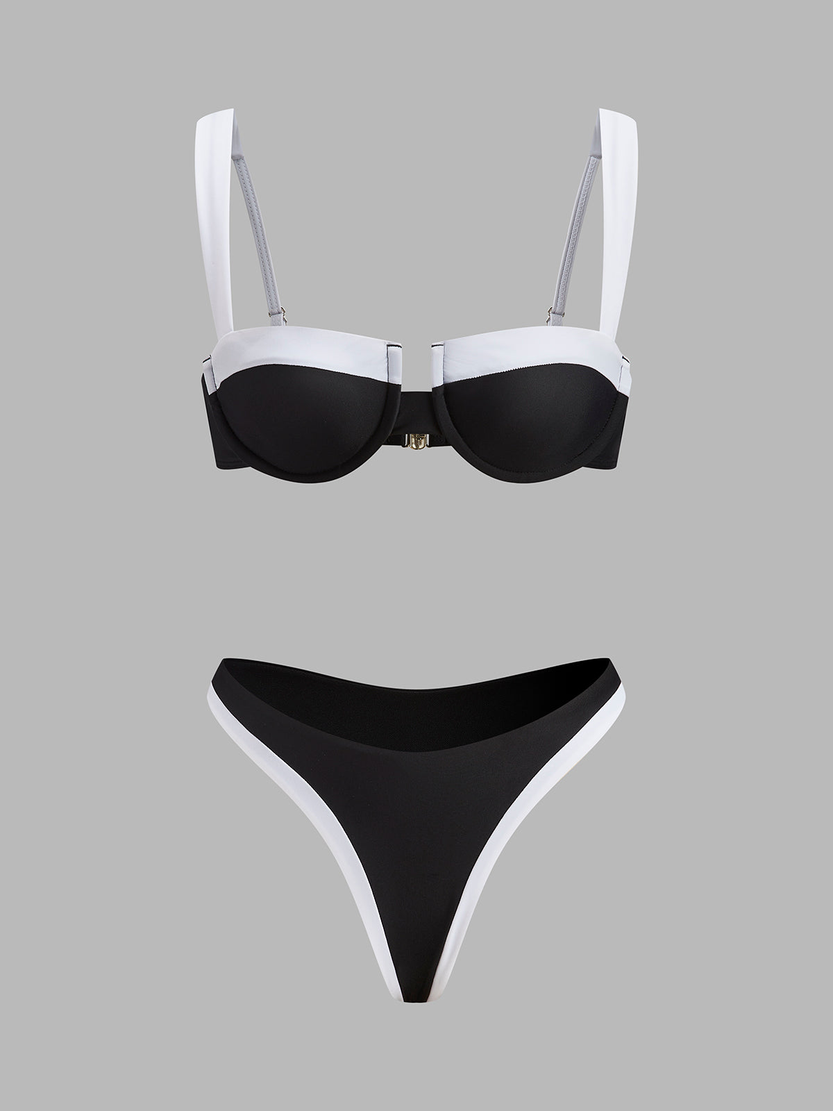 Ann Kontrast Bikini Takimi | 16400#WX1748327820-Siyah-Beyaz-S | 16400#WX1748327820-Siyah-Beyaz-M | 16400#WX1748327820-Siyah-Beyaz-L