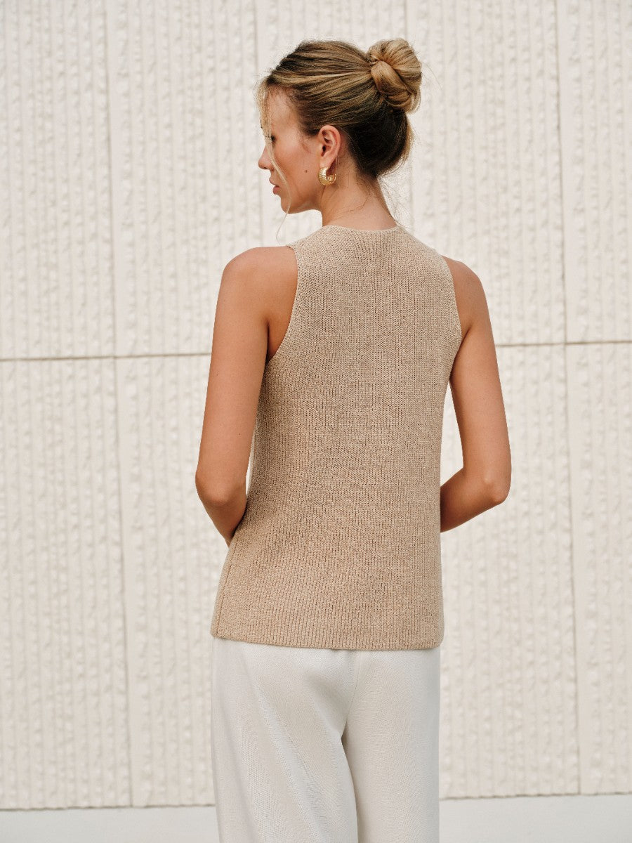 Velorage Berkeley Halter Orgu Crop Top | 16400-UQ1743492158-khaki-XS | 16400-UQ1743492158-khaki-S | 16400-UQ1743492158-khaki-M | 16400-UQ1743492158-khaki-L | 16400-UQ1743492158-khaki-XL
