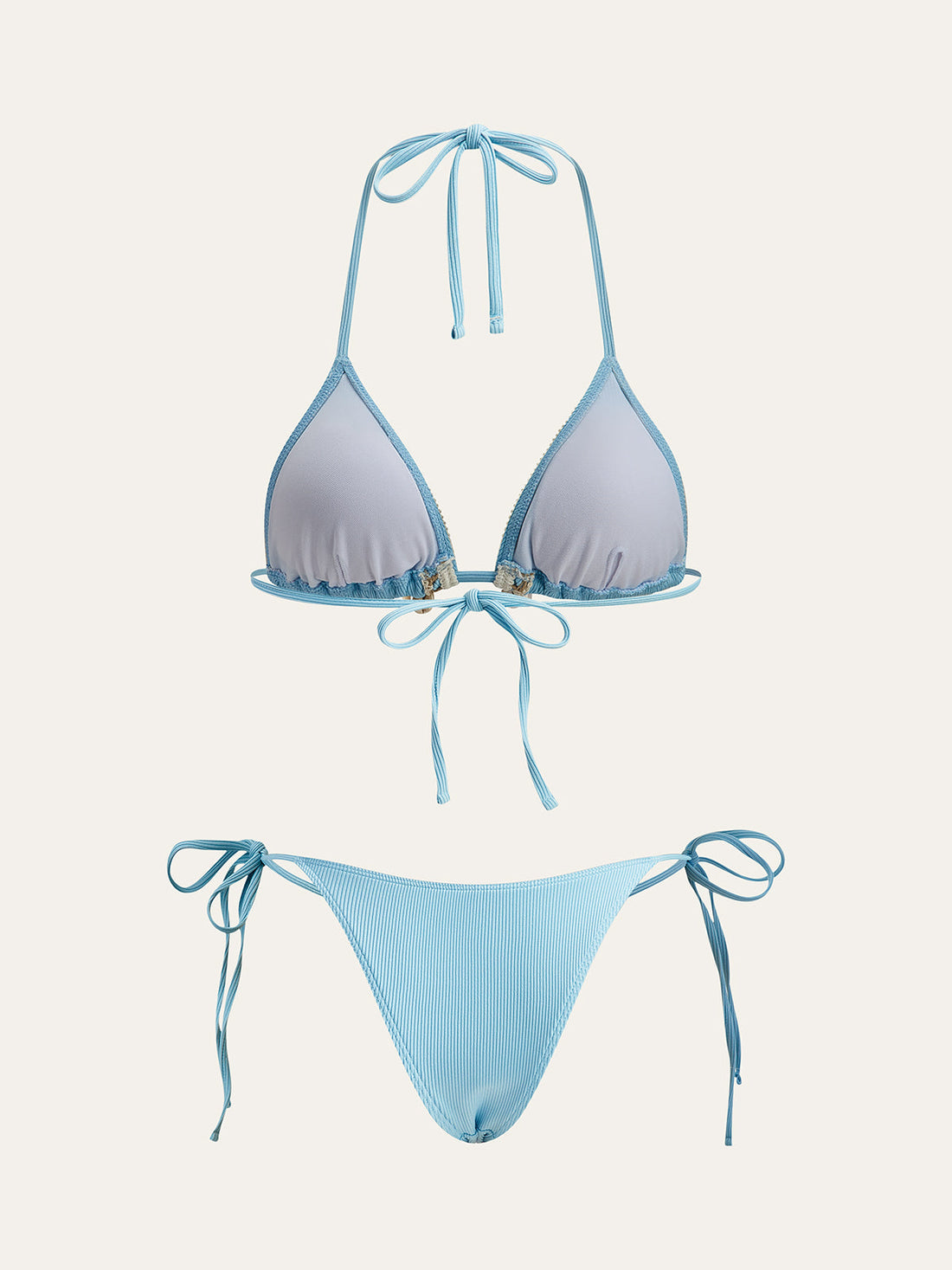 Chantel Kontrast Biyeli Bikini Seti | 16400#LB1750056973-blue-S | 16400#LB1750056973-blue-M | 16400#LB1750056973-blue-L | 16400#LB1750056973-blue-XL