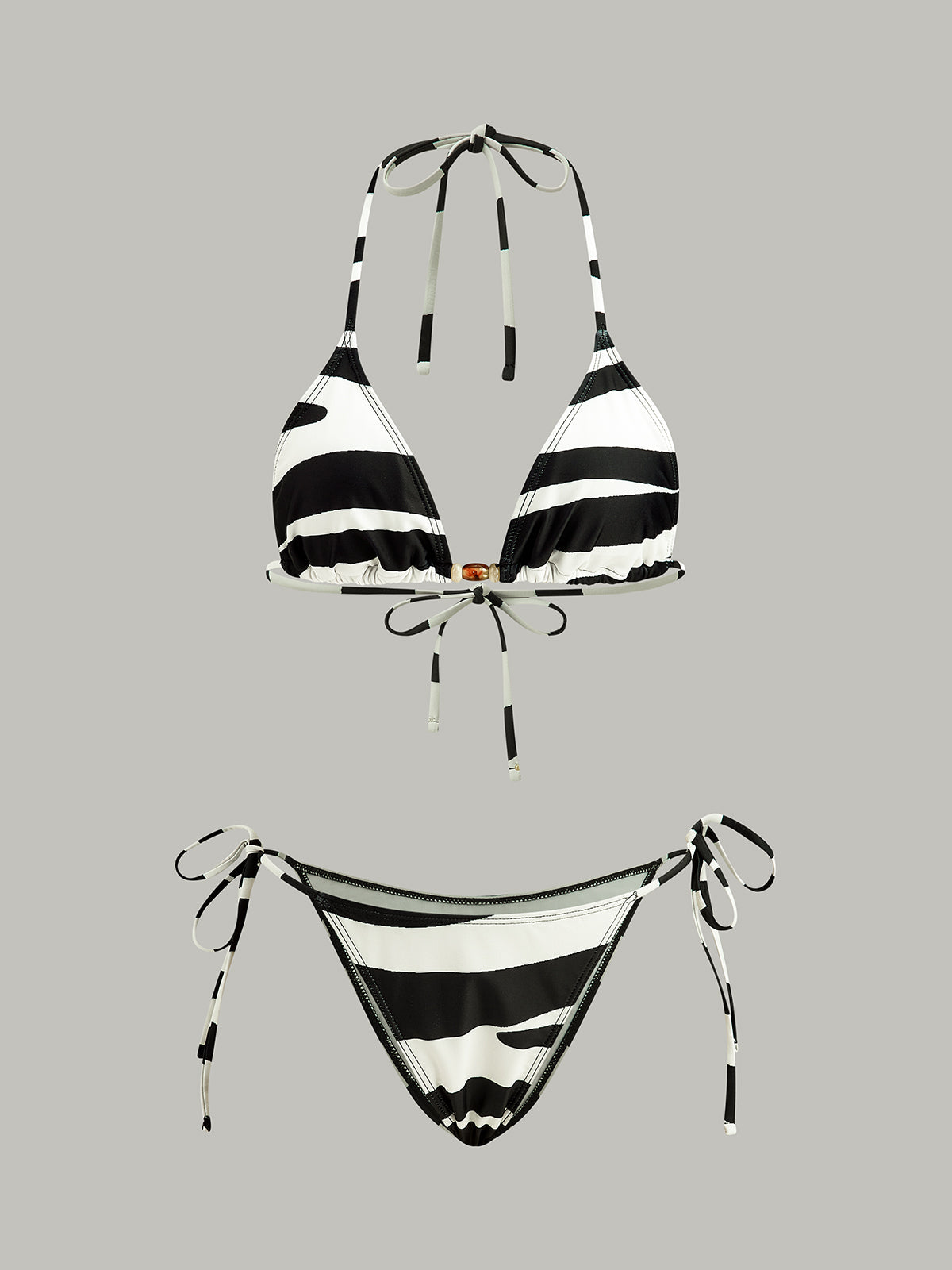 Favour Siyah Beyaz Desenli Bikini | 16400#VI1750057073--Siyah-Beyaz-XS | 16400#VI1750057073--Siyah-Beyaz-S | 16400#VI1750057073--Siyah-Beyaz-M | 16400#VI1750057073--Siyah-Beyaz-L